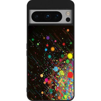 Coque Google Pixel 8 Pro - Silicone rigide noir Abstract Bubble Lines