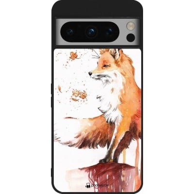 Coque Google Pixel 8 Pro - Silicone rigide noir Autumn 21 Fox