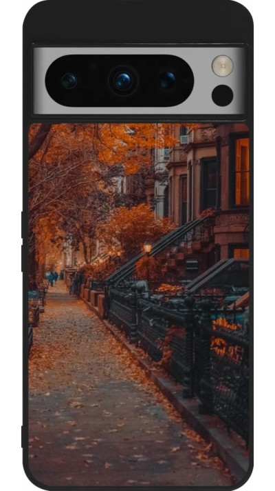 Coque Google Pixel 8 Pro - Silicone rigide noir Autumn 2024 city