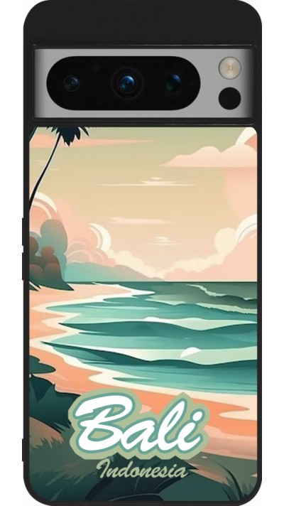 Coque Google Pixel 8 Pro - Silicone rigide noir Bali Landscape