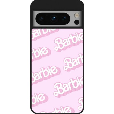 Coque Google Pixel 8 Pro - Silicone rigide noir Barbie light pink pattern