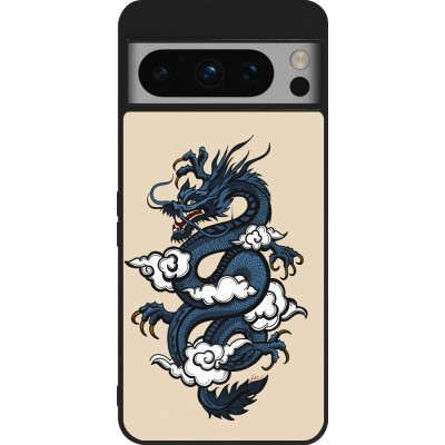 Coque Google Pixel 8 Pro - Silicone rigide noir Blue Dragon Tattoo