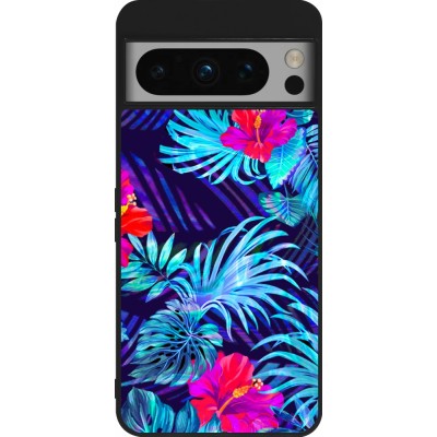 Coque Google Pixel 8 Pro - Silicone rigide noir Blue Forest