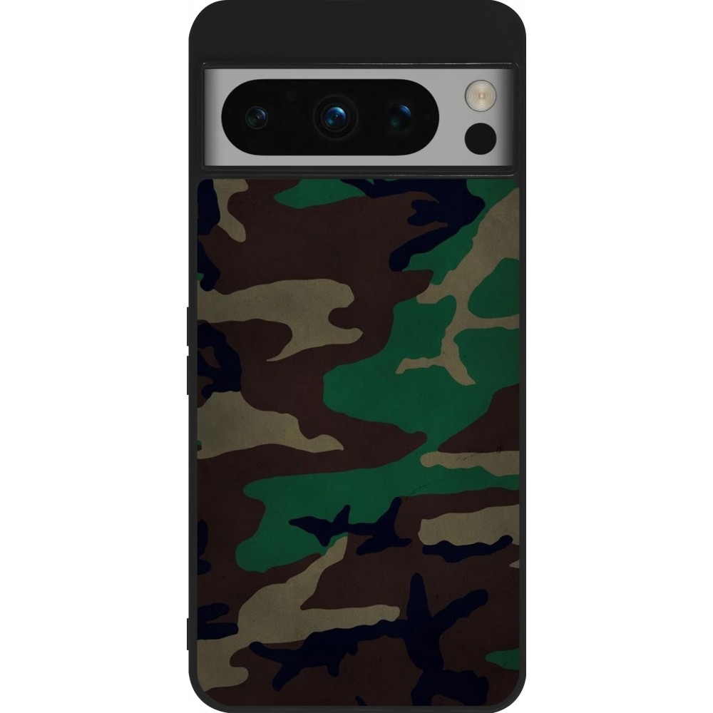 Coque Google Pixel 8 Pro - Silicone rigide noir Camouflage 3