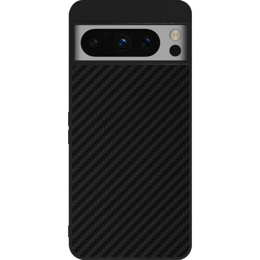 Coque Google Pixel 8 Pro - Silicone rigide noir Carbon Basic