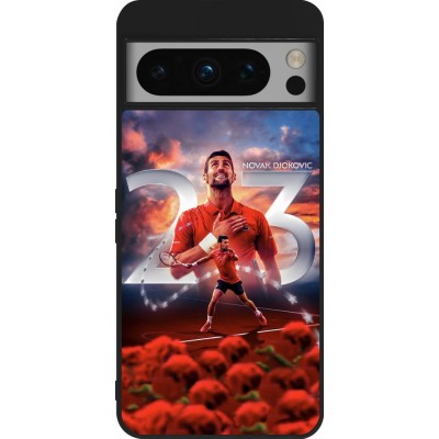 Coque Google Pixel 8 Pro - Silicone rigide noir Djokovic 23 Grand Slam