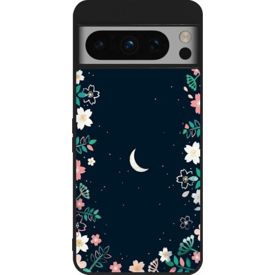 Coque Google Pixel 8 Pro - Silicone rigide noir Flowers space