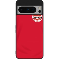 Coque Google Pixel 8 Pro - Silicone rigide noir Maillot de football Canada 2022 personnalisable