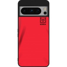 Coque Google Pixel 8 Pro - Silicone rigide noir Maillot de football Corée du Sud 2022 personnalisable