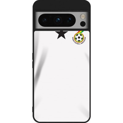 Coque Google Pixel 8 Pro - Silicone rigide noir Maillot de football Ghana 2022 personnalisable