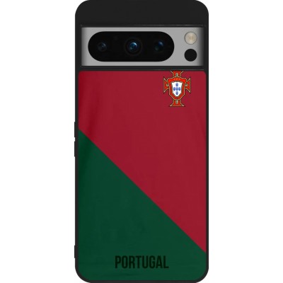 Coque Google Pixel 8 Pro - Silicone rigide noir Maillot de football Portugal 2022