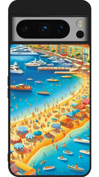 Coque Google Pixel 8 Pro - Silicone rigide noir French Riviera People