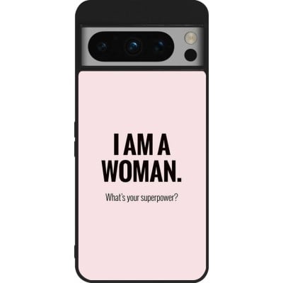 Coque Google Pixel 8 Pro - Silicone rigide noir I am a woman