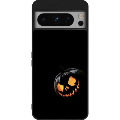 Coque Google Pixel 8 Pro - Silicone rigide noir Halloween 2023 discreet pumpkin