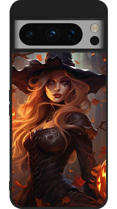 Coque Google Pixel 8 Pro - Silicone rigide noir Halloween 2024 sexy witch