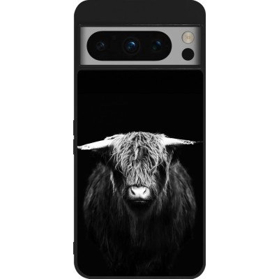 Coque Google Pixel 8 Pro - Silicone rigide noir Highland calf black