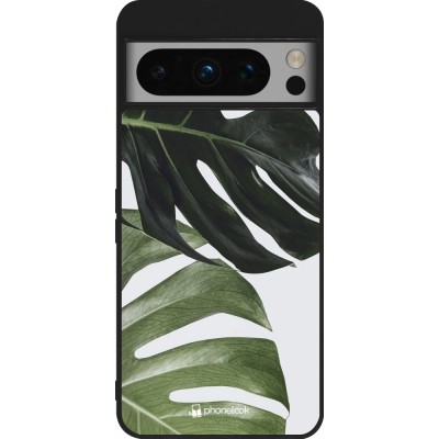 Coque Google Pixel 8 Pro - Silicone rigide noir Monstera Plant