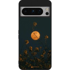 Coque Google Pixel 8 Pro - Silicone rigide noir Moon Flowers