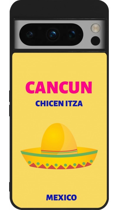 Coque Google Pixel 8 Pro - Silicone rigide noir Pop Summer Destination Cancun