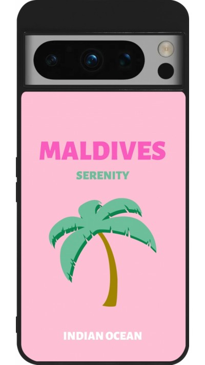 Coque Google Pixel 8 Pro - Silicone rigide noir Pop Summer Destination Maldives