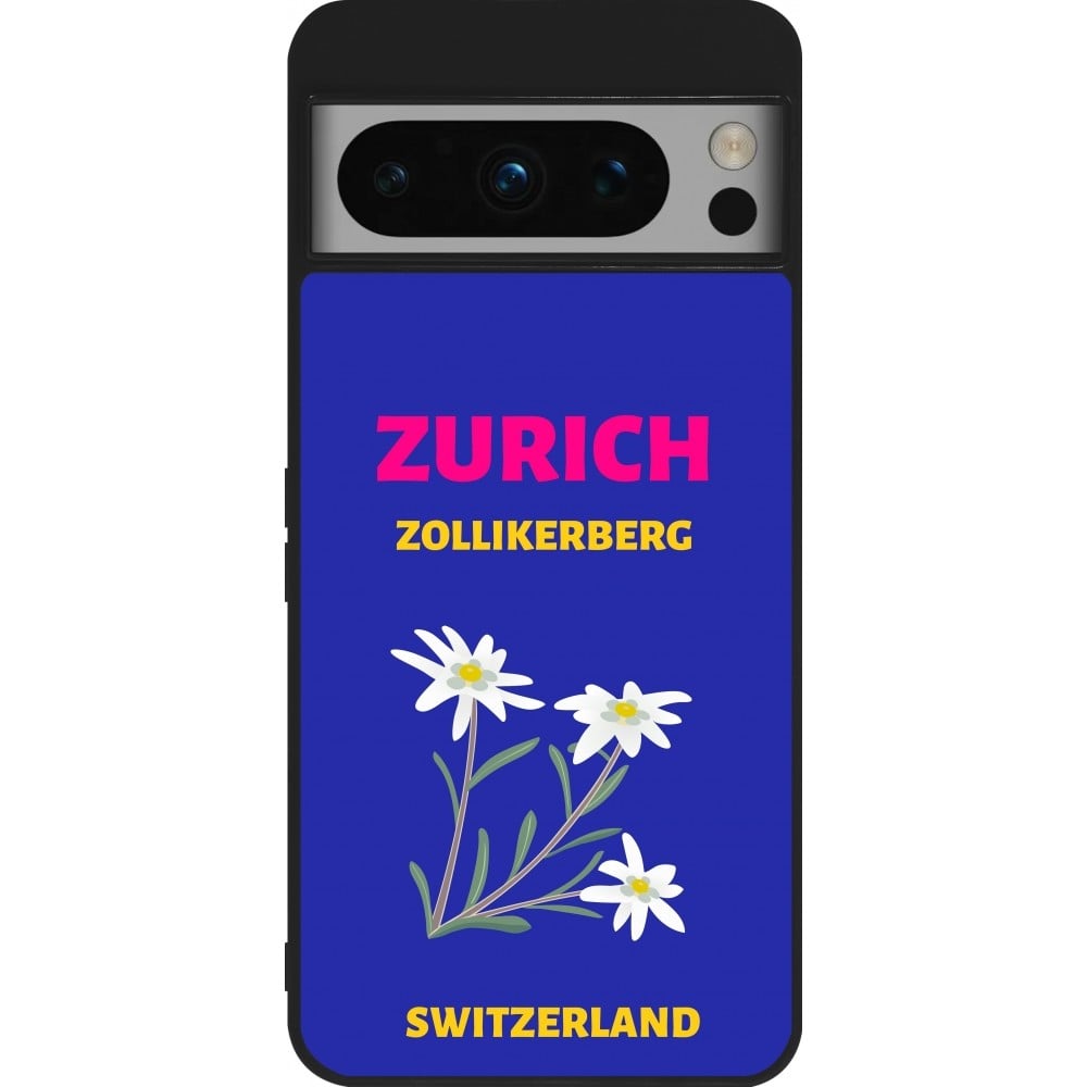 Coque Google Pixel 8 Pro - Silicone rigide noir Pop Summer Destination Zurich