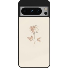 Coque Google Pixel 8 Pro - Silicone rigide noir Sable Rose Minimaliste