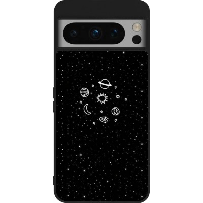 Coque Google Pixel 8 Pro - Silicone rigide noir Space Doodle