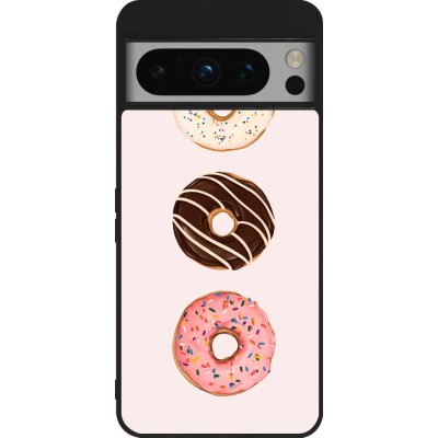 Coque Google Pixel 8 Pro - Silicone rigide noir Spring 23 donuts