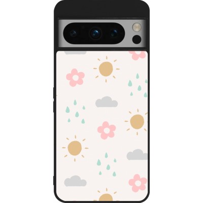 Coque Google Pixel 8 Pro - Silicone rigide noir Spring 23 weather