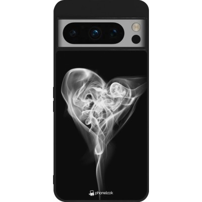 Coque Google Pixel 8 Pro - Silicone rigide noir Valentine 2022 Black Smoke