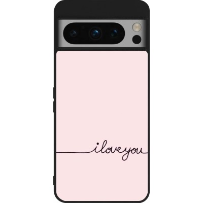 Coque Google Pixel 8 Pro - Silicone rigide noir Valentine 2023 i love you writing