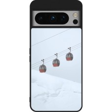 Coque Google Pixel 8 Pro - Silicone rigide noir Winter 22 ski lift