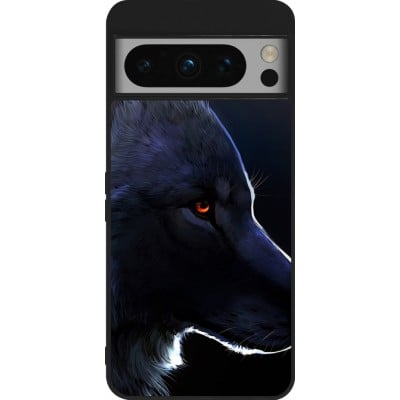 Coque Google Pixel 8 Pro - Silicone rigide noir Wolf Shape