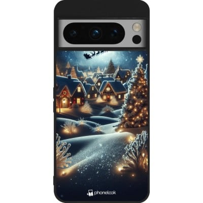 Coque Google Pixel 8 Pro - Silicone rigide noir Noël 2023 Christmas is Coming