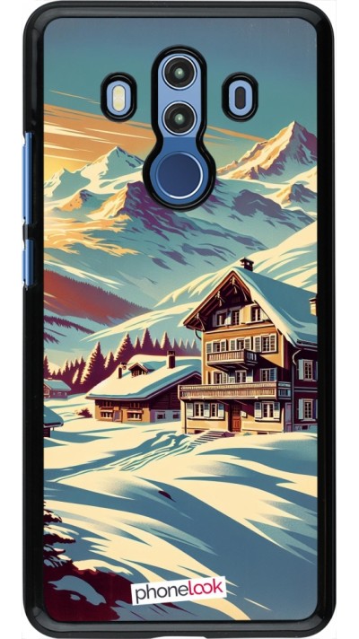 Coque Huawei Mate 10 Pro - Chalet montagne enneigée