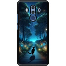 Coque Huawei Mate 10 Pro - Chat noir promenade