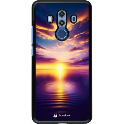 Coque Huawei Mate 10 Pro - Coucher soleil jaune violet