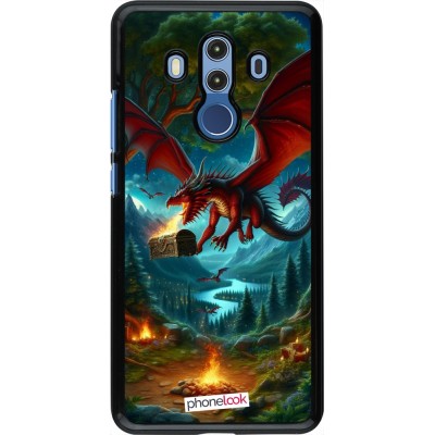 Coque Huawei Mate 10 Pro - Dragon Volant Forêt Trésor