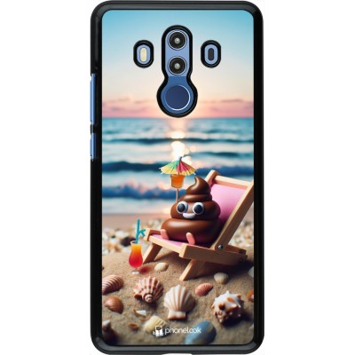 Coque Huawei Mate 10 Pro - Emoji caca sur chaise longue