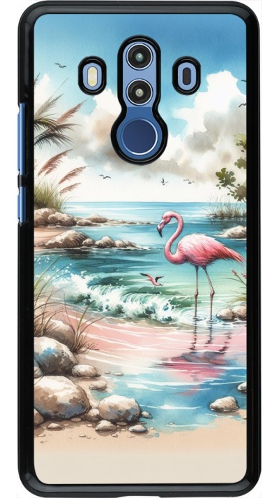 Coque Huawei Mate 10 Pro - Flamant rose aquarelle