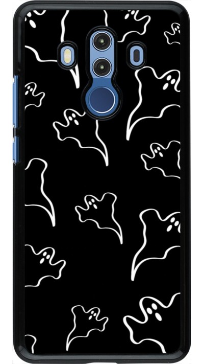 Coque Huawei Mate 10 Pro - Halloween 2024 black and white ghosts