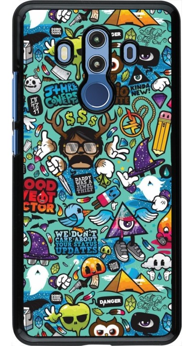 Coque Huawei Mate 10 Pro - Mixed Cartoons Turquoise