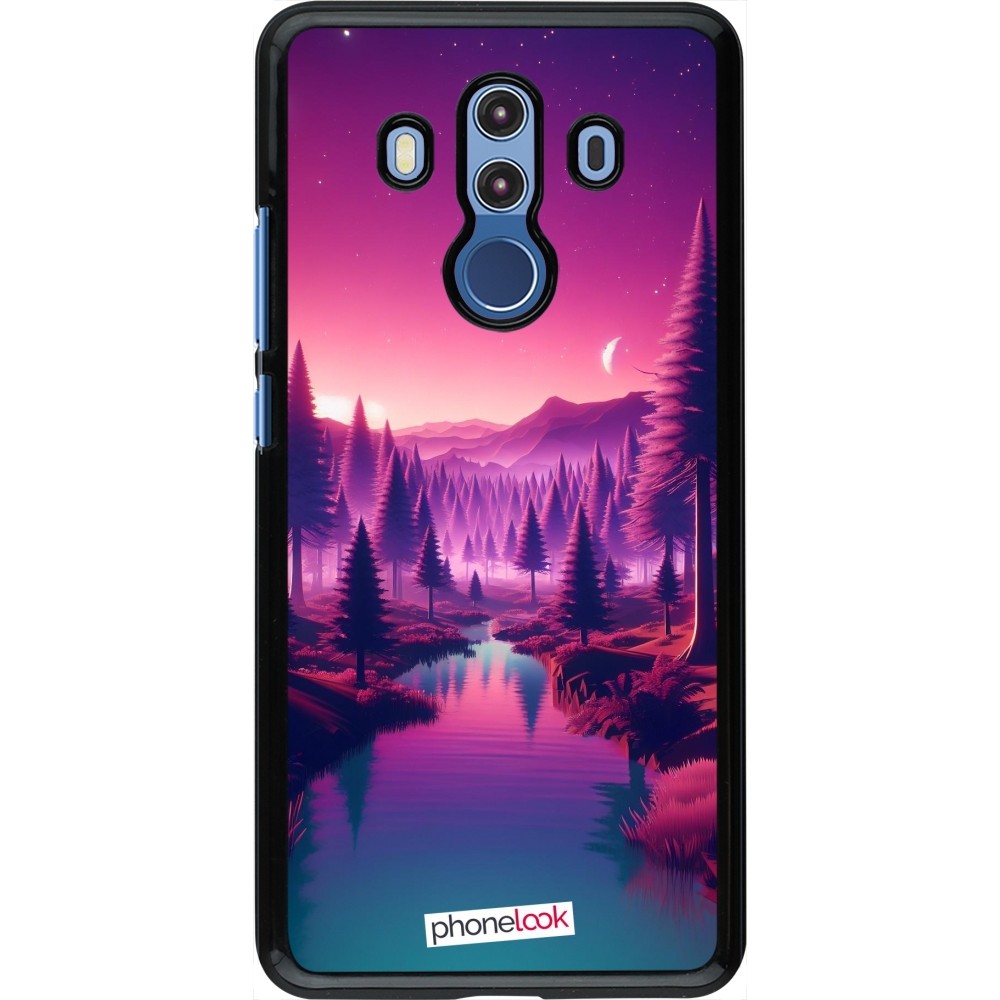 Coque Huawei Mate 10 Pro - Paysage Violet-Rose