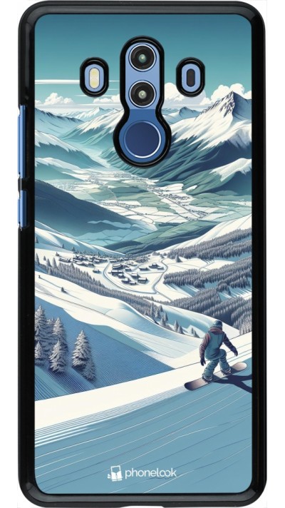 Coque Huawei Mate 10 Pro - Snowboarder Montagne