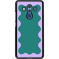 Coque Huawei Mate 10 Pro - Wavy Rectangle Green Purple