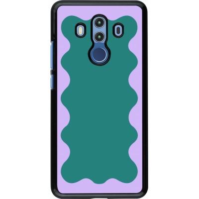 Coque Huawei Mate 10 Pro - Wavy Rectangle Green Purple