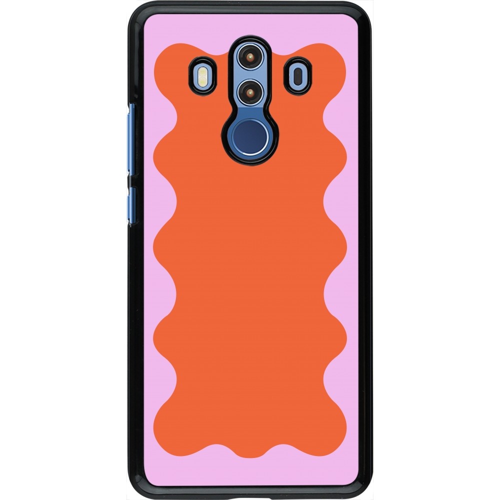 Coque Huawei Mate 10 Pro - Wavy Rectangle Orange Pink