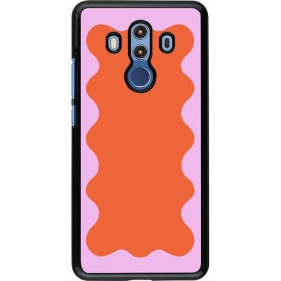 Coque Huawei Mate 10 Pro - Wavy Rectangle Orange Pink