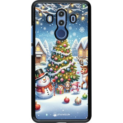 Coque Huawei Mate 10 Pro - Noël 2023 bonhomme de neige et sapin