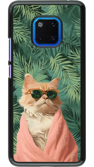 Coque Huawei Mate 20 Pro - Cat Summer Palms